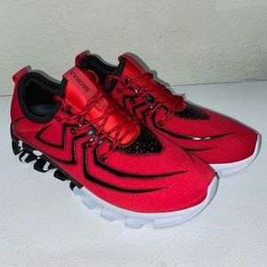 Boys size 6 bronax red athletic shoes brand new